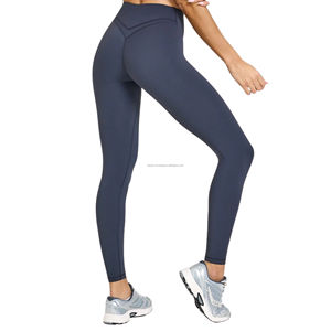 Nouveaux Leggings de Yoga Croisés pour Femmes, Taille Mi-Haute, Décolleté en V sur le Devant, Extensibles dans les Quatre Sens, Effet Push-Up pour Entraînement, Tenue de Sport Sexy - Product Image 3