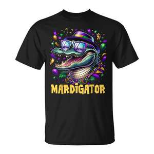 Camiseta Infantil de Disfraz de Mardi Gras Mardigator, Camiseta Promocional de Mardi Gras para Niños - Product Image 1