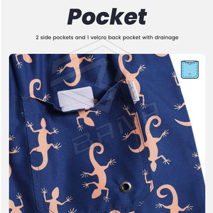 Pantalones cortos de playa de secado rápido para nadar para hombre al por mayor de fábrica con cintura elástica y comodidad, logotipo personalizado completamente impreso en color de alta calidad OEM - Product Image 5