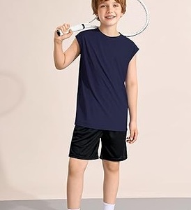 100% algodón personalizado hecho niños ropa verano camiseta sin mangas al por mayor sin mangas transpirable camiseta sin mangas chaleco - Product Image 4