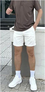 กางเกงขาสั้นสีกากีผู้ชายผ้านุ่มซิปสไตล์อ่อนเยาว์ - Product Image 3