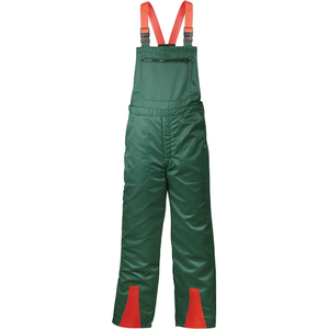 Cut-resistant Workwear Bib <b>Overalls</b> Size 60 Green/Red Feldtmann - Product Image 2