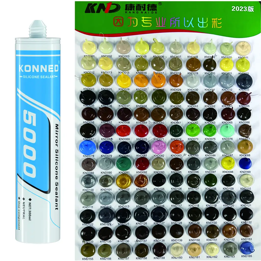KONNED High Performance Clear Neutral Curing Silicone Sealant Glass Glue Adhesive KND-5000