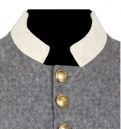 Abrigo largo gris para hombre, reproducción histórica, estilo uniforme colonial, con botones. - Product Image 5
