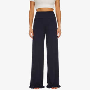 High <b>Waist</b> Wide Leg Pants for Women Casual Loose <b>Trousers</b> <b>Elastic</b> <b>Waist</b> Palazzo Yoga Pants Soft Comfy Lounge <b>Trousers</b> Wholesale - Product Image 1