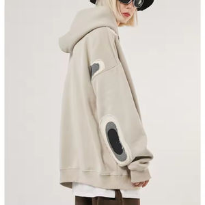 Barato al por mayor 350gsm 100% sudaderas con capucha de algodón personalizado serigrafía de gran tamaño gota hombro peso pesado sudaderas con capucha de lana - Product Image 5