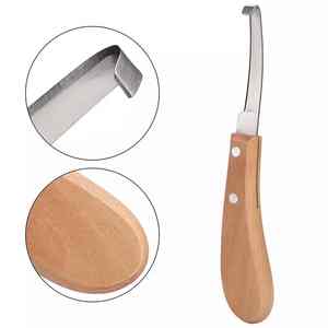 Tondeuse à sabot étroite courte droite de précision Outil de maréchal-ferrant en acier durable pour le soin et la coupe des sabots des animaux - Product Image 1