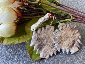 Western Look Handmade Cowhide Fur Leather <b>Earrings</b> Women and Girls Genuine Hair on Hide Cute Trendy <b>Earrings</b> - Product Image 3