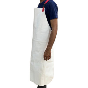 Babero de soldadura de cuero dividido de vaca resistente a chispas de seguridad industrial de alta calidad, diseño sin mangas para limpieza - Product Image 2