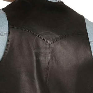 Gilet en cuir pour homme sur mesure 2025, prix de gros, qualité supérieure, respirant, matériau durable, gilet en cuir - Product Image 6