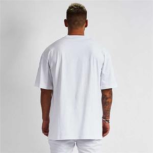 Hommes de luxe en détresse 100% coton t-shirt de haute qualité blanc Vintage Logo personnalisé délavé surdimensionné lavé à l'acide t-shirt surdimensionné - Product Image 3