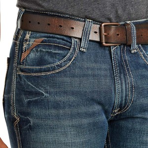 Vente en gros d'usine Jeans en denim pour hommes personnalisés Jeans droits à jambe large pour hommes - Product Image 3