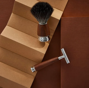 ANAAIF Rasoir pour hommes à double tranchant avec manche court robuste Finition miroir Corps en acier métallique pour l'épilation de haute qualité - Product Image 6