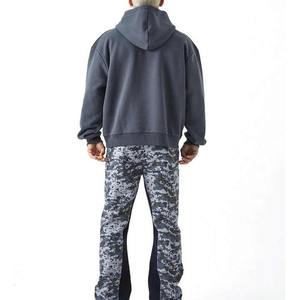 Men's 100% Cotton Embossed Hoodie Custom Thermal Oversized Fashionable Solid Plain <b>Design</b> for Winter Digital Printed - Product Image 2