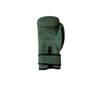 Gants de boxe verts personnalisés pour l'entraînement et le sparring, en cuir PU, avec sangle de poignet réglable, logo OEM, pour hommes et femmes, vente en gros - Product Image 2