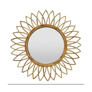 Miroir mural en rotin artisanal, matériau naturel de haute qualité, usine directe du Vietnam - Product Image 2
