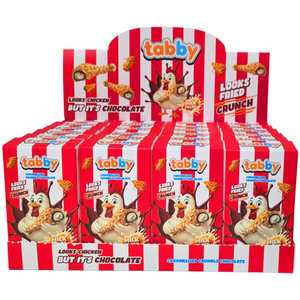 Lot de 24 paquets de friandises croquantes au chocolat en forme d'aile de poulet, 50g chacun, carton mère, poids net 1,2kg, pour vente en gros et à emporter - Product Image 2