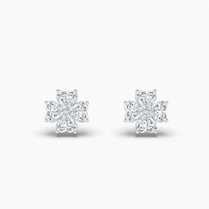 Venta al por mayor 2,38 Ct corazón Lab-Grown Diamond Stud pendientes más tendencia pétalo estilo 14K 18K oro para el Día de San Valentín - Product Image 1
