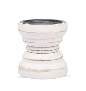 Bougeoir en bois rustique de ferme pour l'occasion spéciale décor à la maison cadeaux idéaux décorations de fêtes de mariage bougie - Product Image 1