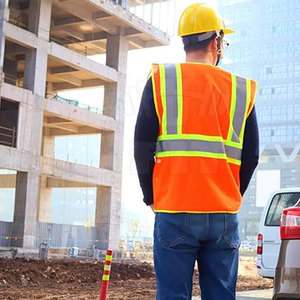 Chaleco de trabajo de alta visibilidad Ropa de seguridad de construcción reflectante de poliéster a prueba de agua con logotipo de trabajo de seguridad personal - Product Image 6