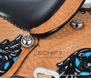 Selle de cheval en cuir confortable pour la longue distance, équipement équestre, accessoires pour chevaux, produit équestre - Product Image 4