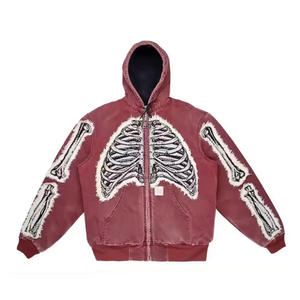 เสื้อฮู้ดผ้าคอตตอนขนแกะ100% มีซิปสำหรับทั้งชายและหญิงเสื้อมีฮู้ดผ้าปะติดโลโก้เย็บปักลาย - Product Image 1