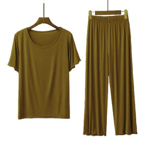 Pijama de algodón personalizado de fabricante, ropa de salón de dos piezas, pijama de algodón para mujer, conjuntos de pijama OEM para mujer - Product Image 3