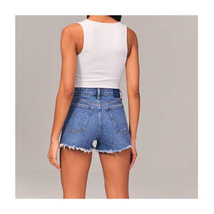 High Quality Sexy Breathable Denim Girls Ripped Short <b>Jeans</b> Pant for <b>Women</b> Hot Shorts Colored Wash Customizable Colors - Product Image 5