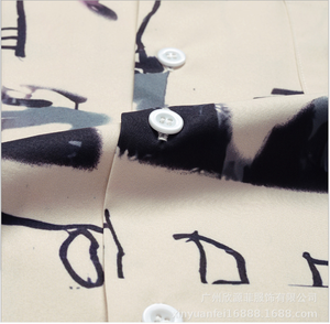 Nuevas camisas estampadas para hombres para vacaciones en la playa de Hawaii antiarrugas y transpirables para ropa de Citas - Product Image 5