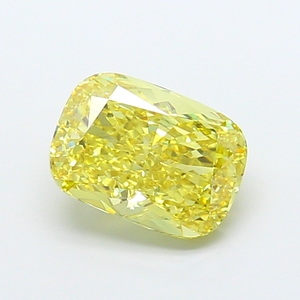 Diamant de laboratoire certifié CVD, jaune vif, taille coussin, pierre précieuse brute, éclat radieux, élégance, joaillerie fine, luxe - Product Image 6