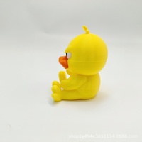 Ornements de bureau en plastique imprimés en 3D multicolores, motif petit canard jaune en colère, style dessin animé, jouets artisanaux pour enfants, vente en gros transfrontalière