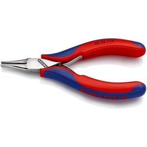 For KNIPEX Electronics <b>Pliers</b> Overall Length 115mm Flat Jaws Type 1 Multi-Component Grips - Product Image 3