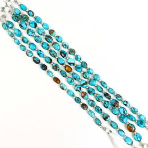 Perles de turquoise Mohave bleues pour la fabrication de bijoux, pierres précieuses lisses en turquoise bleue, perles en vrac à prix de gros en provenance d'Inde - Product Image 6