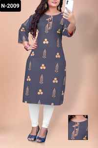 ชุดเดรสเรยอนเคอร์ติสผ้าฝ้ายปากีสถานชุดเดรสแขนกุดผลิตจากโรงงาน - Product Image 2