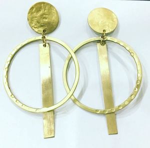 Stylish Jewelry Brass <b>Earrings</b> Fashion <b>Beauty</b> Fancy Shape Gemstone Brass <b>Earrings</b> Indian Gold Plated Brass Jewelry by HF CRAFTS - Product Image 4