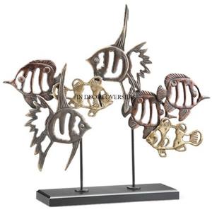 Luxueux Qualité Métal Antique Fantaisie Designer Magnifique Look Sculpture Avec Base En Marbre Blanc Maison Et Hôtel Décoration Fournitures - Product Image 4