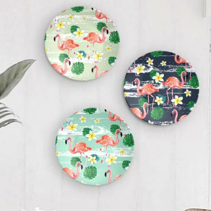 <b>Turkish</b> Wall <b>Plates</b> Metal Wall <b>Plate</b> Sticker Enamel Flower Sticker Black Dish Serving Table Top Christmas Accessories <b>Wholesale</b> - Product Image 3