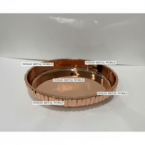 Tazón de Servir Redondo de Metal Chapado en Cobre, Estilo Moderno, Ecológico, para Chocolate, para Bodas, Tazón de Chocolate Único, Venta al por Mayor - Product Image 1