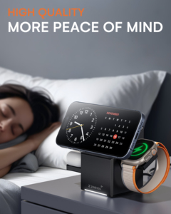 ZEEHOO-Station de charge sans fil CuBeTrick X 3-en-1-Noir-Prise UK - Product Image 3