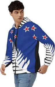 Wholesale Lightweight Outdoor newzealand flag style <b>Polyester</b> Long Sleeve Custom Sublimation Fishing Shirt Sun protection <b>Hoodie</b> - Product Image 5