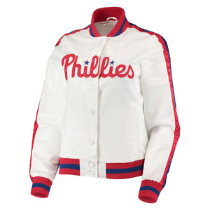 Veste en satin personnalisée de l'équipe de baseball américaine vintage de haute qualité College Letterman brodée Bomber Varsity Jacket - Product Image 3