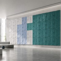 Panneau acoustique 3D à facettes, panneau acoustique en fibre de polyester, panneaux insonorisants en feutre PET, Kusdesign