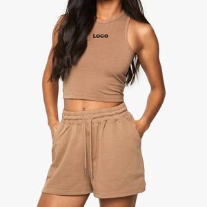 เสื้อกล้ามเอวลอยสำหรับผู้หญิงเซตสองชิ้นกระโปรงสั้นแบบสั่งตัดสำหรับฤดูร้อน - Product Image 1