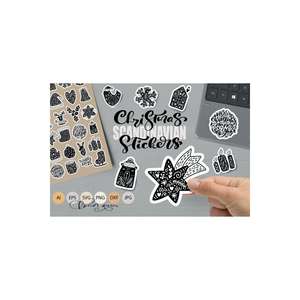 New Year Christmas JDM <b>Car</b> Stickers 30 Pieces Black Motorcycle Laptop Sticker Label <b>Decal</b> - Product Image 3