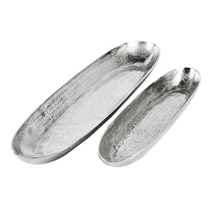 Vente en gros de plateau en aluminium argenté pour le dîner présentoir à salade restaurant hôtel meilleure qualité - Product Image 6