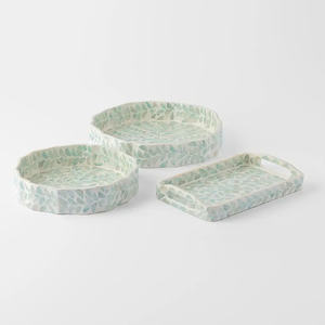 Bandejas decorativas de nácar de calidad superior, accesorios hechos a mano para el hogar, vajilla de comedor, decoración OEM/ODM disponible - Product Image 4