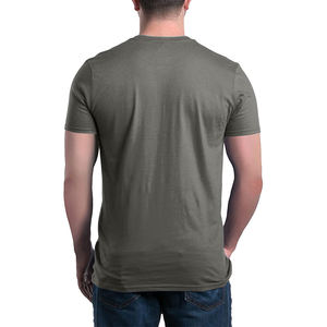 Camiseta holgada de algodón orgánico para hombre, camisa de manga corta con cuello redondo y estampado de pantalla de seda 100%, venta al por mayor - Product Image 5