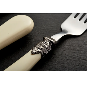 Cubiertos de estilo americano para hoteles y restaurantes, vajilla de acero inoxidable de alta calidad, juego de cubiertos con agarre sin deslizamiento - Product Image 5