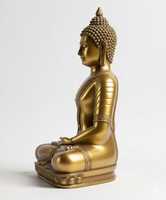 Statue de Bouddha en laiton antique de haute qualité, artisanat indien, art déco, sculpture tibétaine en méditation, parfaite pour la décoration de la maison