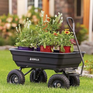 Utilidad Construcción Jardín Poly Barrow Cart Atv Volquete Camión Remolque con bandeja de plástico - Product Image 1